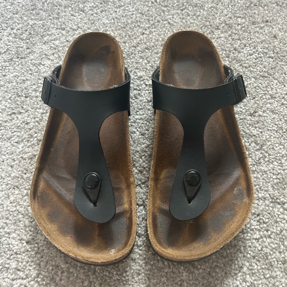 Womens Black Gizeh Birkenstock Sandals